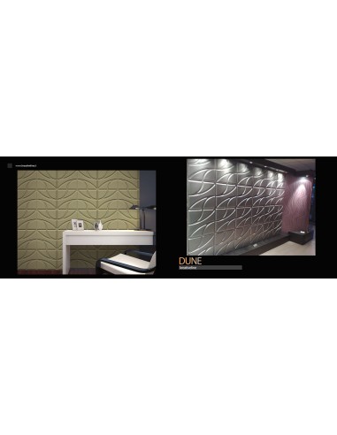 3D PANEL WALL FOR DECORATION PA0ETI AND CEILINGS MOD. "DDUNE" 50X50 CF.1 SQM 3D PANEL WALL FOR DECORATION PA0ETI AND CEILINGS MOD. "DDUNE" 50X50 CF.1 SQM