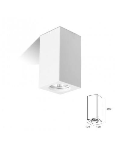 DOWNLIGHT PLASTER SQUARE LOW ART.1 MIS. cm.12X12x2.5 DOWNLIGHT PLASTER SQUARE LOW ART.1 MIS. cm.12X12x2.5