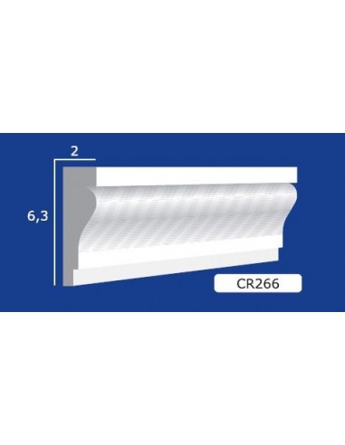 CORNICE IN GESSO CERAMICO DA PARETE PER INTERNI VERNICIABILE ART. 266 ASTA DA 1,5 MT CORNICE IN GESSO CERAMICO DA PARETE PER INTERNI VERNICIABILE ART. 266 ASTA DA 1,5 MT
