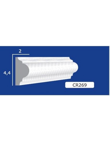 CORNICEIN GESSO CERAMICO DA PARETE PER INTERNI VERNICIABILE ART. 269 ASTA DA 1,5 MT CORNICEIN GESSO CERAMICO DA PARETE PER INTERNI VERNICIABILE ART. 269 ASTA DA 1,5 MT