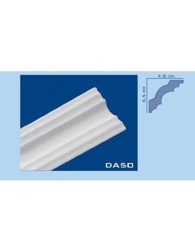 Cornice in polistirolo e polistirene estruso 45x45 h.200 ART.DA50 confezione 10 mt (5 Aste) Cornice in polistirolo e polistirene estruso 45x45 h.200 ART.DA50 confezione 10 mt (5 Aste)
