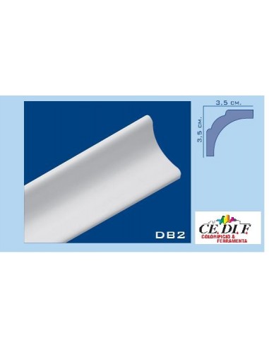 Cornice in polistirolo e polistirene estruso 35x35 h.200 ART.DB2 confezione 10 mt (5 Aste) Cornice in polistirolo e polistirene estruso 35x35 h.200 ART.DB2 confezione 10 mt (5 Aste)