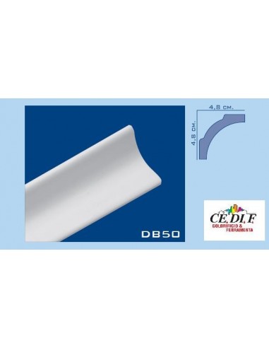 Cornice in polistirolo e polistirene estruso 48x48 h.200 ART.DB50 confezione 10 mt (5 Aste) Cornice in polistirolo e polistirene estruso 48x48 h.200 ART.DB50 confezione 10 mt (5 Aste)